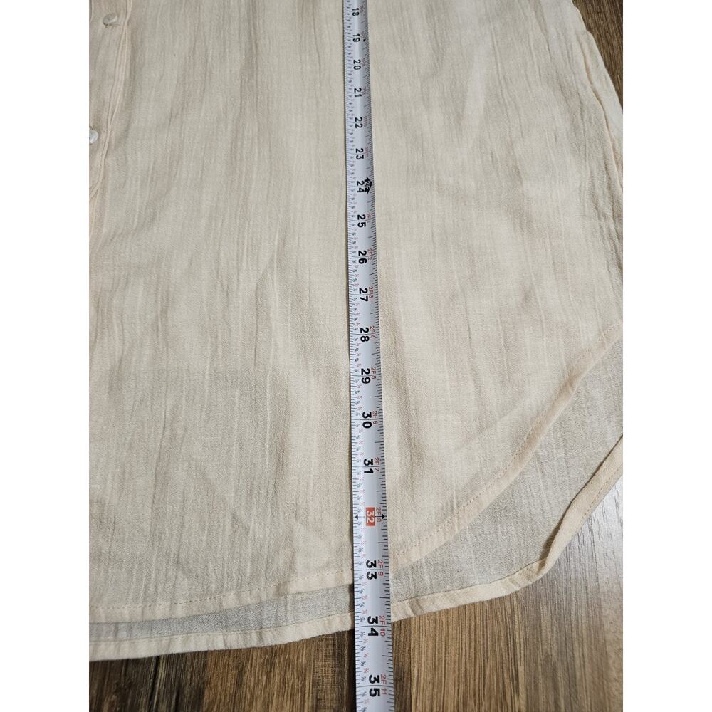 Rip Curl Linen Blend Gauze Button Down Shirt Women's Size XL Beach Surfer NWT - Picture 7 of 10